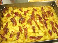 receta de Patatas al horno con jamn en tiras 
