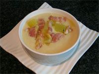 receta de Sopa fra de calabacn sabor a bacn