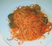 receta de Espagueti con albndigas